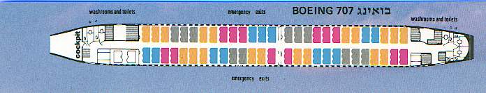 Boeing 707 seat plan