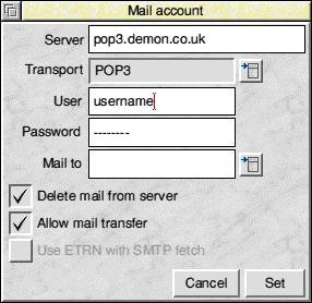 Mail account changes