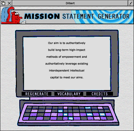 Dilbert Mission Statement Generator